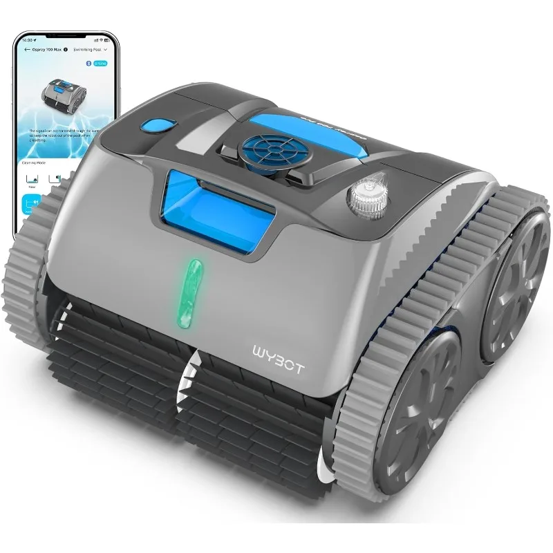

WYBOT Osprey 700 Max Cordless Robotic Pool Cleaner, 15000Mah Battery Lasts 180 Mins, Triple Motors Powerful Suction Pool Vacuum
