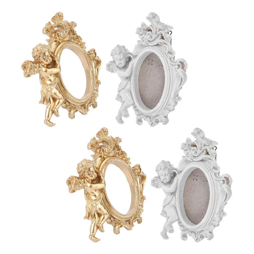 

4Pcs Retro Vintage Photo Frames Resin Decorative Picture Frame Home Tabletop Display Retro Frame Vintage Looking Picture Frames
