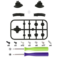 eXtremeRate Replacement Full Set Buttons with Tools for NS Switch Lite - Black & White