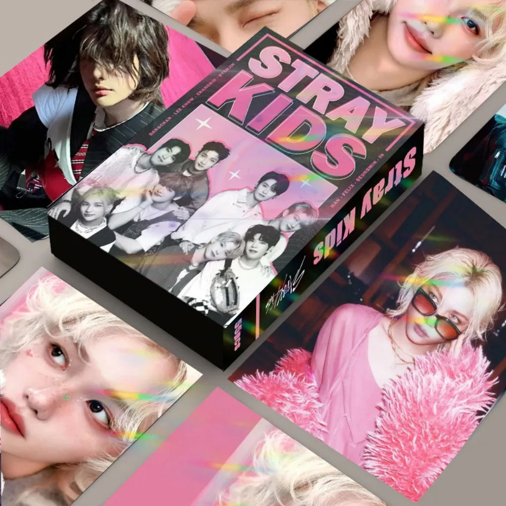 Nuevo 55 Uds tarjeta láser álbum de STRAYKIDS DO IT tarjeta flash Felix HyunJin estrella foto pegatina soporte LOMO tarjeta de regalo