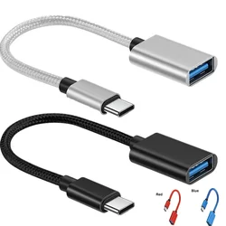 OTG USB to Type C Adapter Connector for Xiaomi Samsung S20 Huawei OTG Data Cable Converter for MacBook Pro Full Working