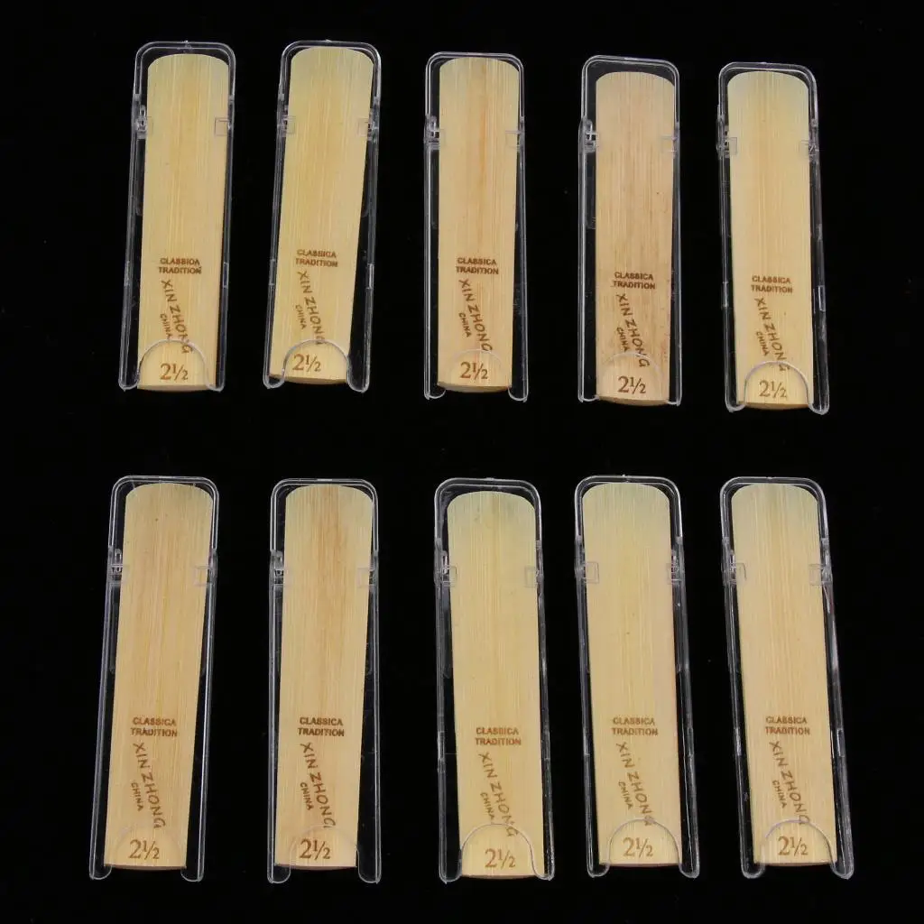 Handmade 10pcs Sax Reeds Pure Sound for G Alto Saxophones Replacement Parts