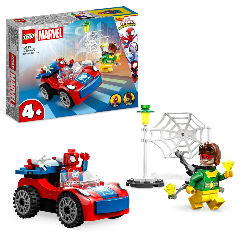 LEGO 10789 Marvel Spider-Man’s Car and Doc Ock Set: تجربة بناء مذهلة مع تفاعل ضوئي ليلًا