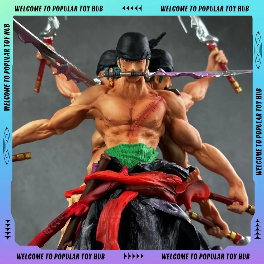 52cm Anime Figure Roronoa Zoro Action Figures GK Figures One Piece Three Knives PVC Model Desktop Decoration Toy Birthday Gifts