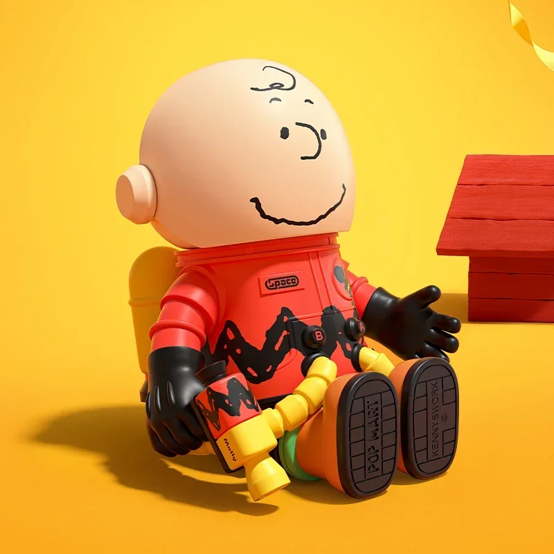 

MEGA SPACE MOLLY 100% Charlie Brown & Snoopy Series Anime Action Figure Ornament Figurines Desktop Dolls Model Gift