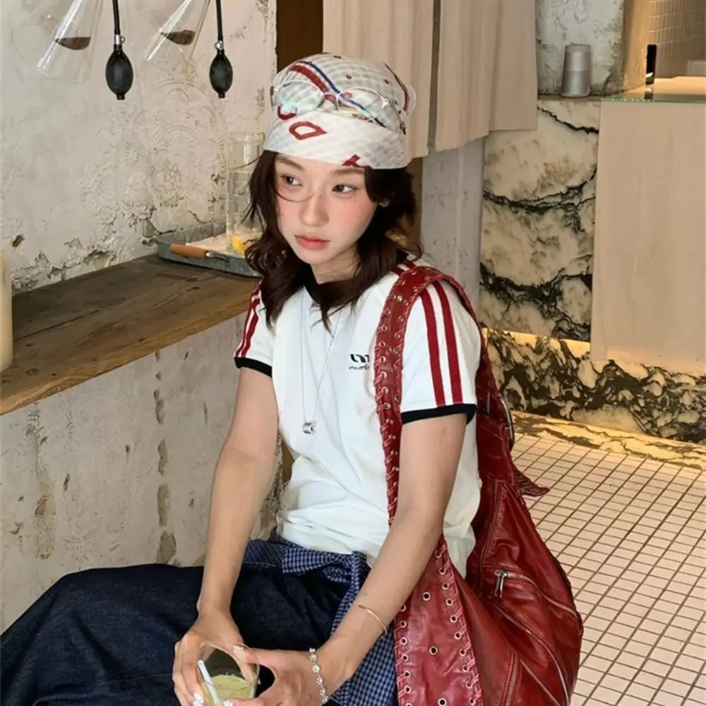 

Fashion Y2K Leopard Print Hair Scarf Hip Hop Spicy Girl Punk Bandana Bandanna Retro Star Hair Band Girls