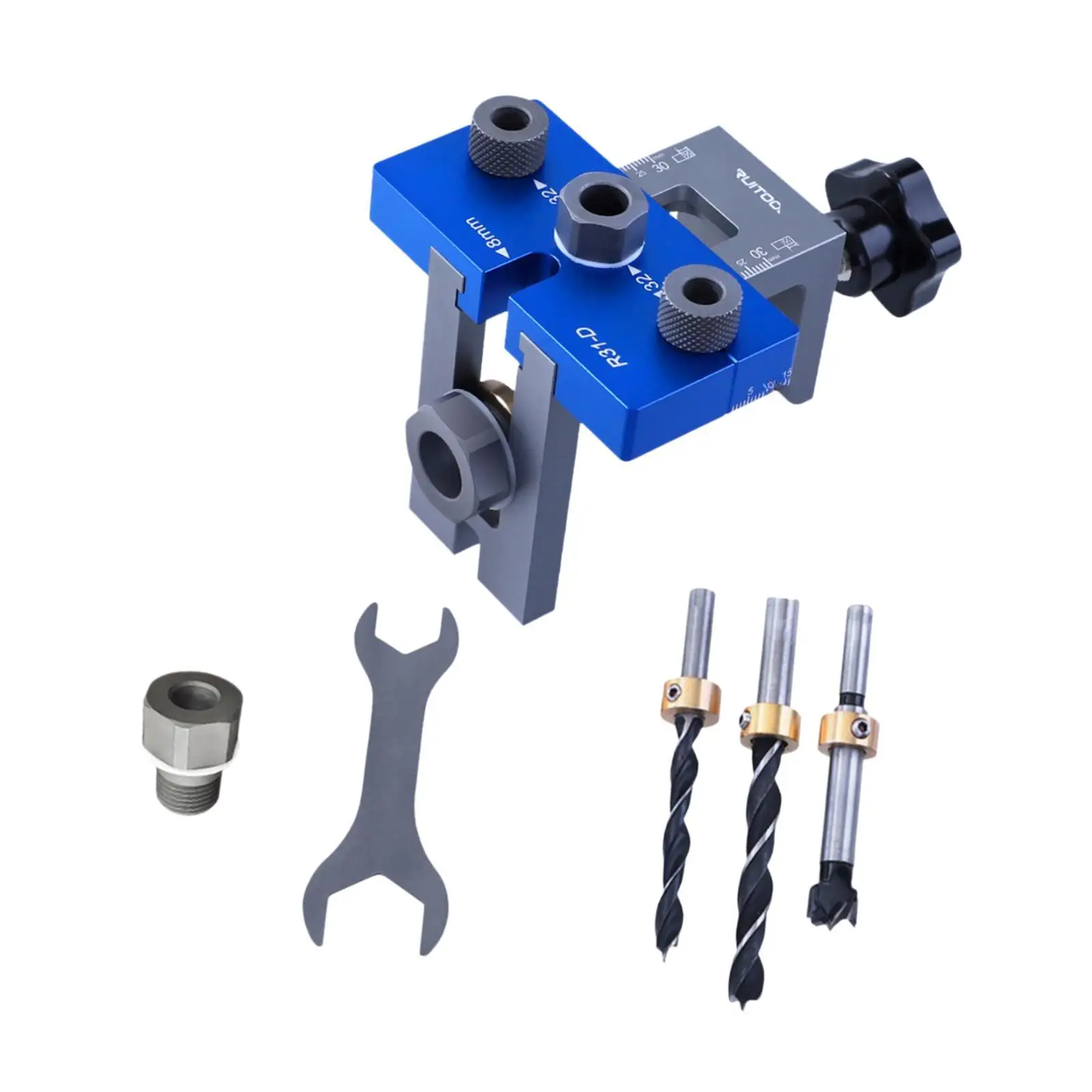 

3 in 1 Dowel Jig Drill Kit Furniture Repair High Precision Carpentry Locator