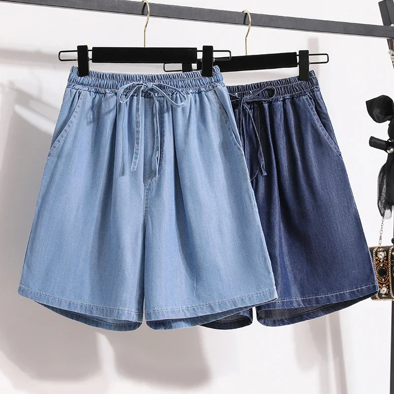 Zomer losse plus size shorts vrouw kleding casual wijde pijpen bermuda denim shorts vrouwen kant up jean baggy korte broek oversize