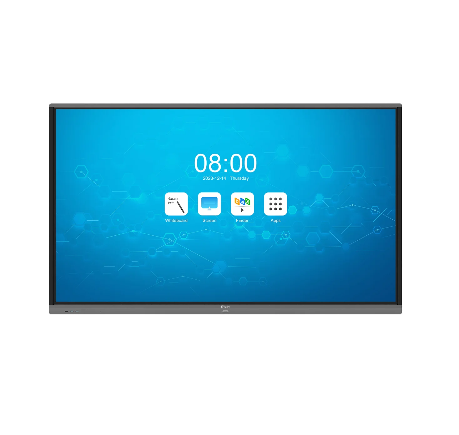 65-Inch Easy-to-Use IR Multi-Touch 4K Interactive Flat Panel (Whiteboard) for Meetings and Education-White