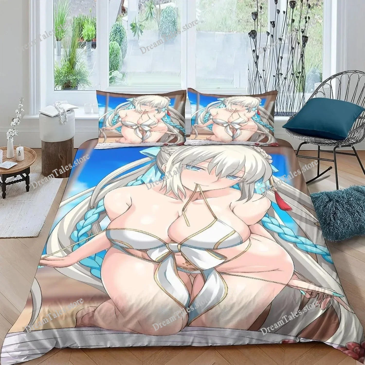 Teenage Sexy Figure Children 3D Printed Cartoon Girl Boy Adult Down Duvet Cover Bedding Zipper and Pillowcase Soft Ultra-fine
