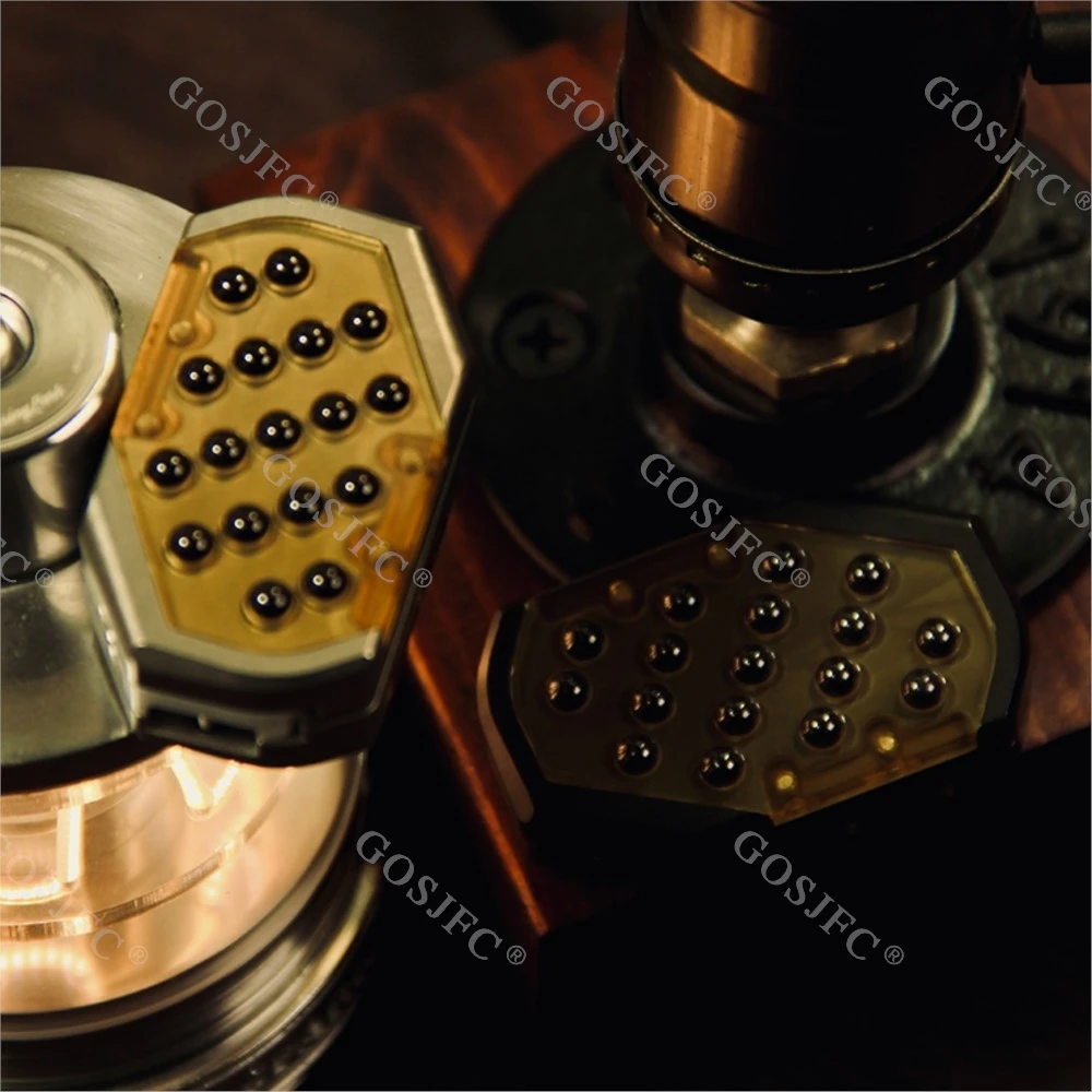 9-hand Fidget Slider PEI Keramische Kraal Lenteplaat Mechanische Push Slider EDC Stress Relief Speelgoed Vingertop Gyro