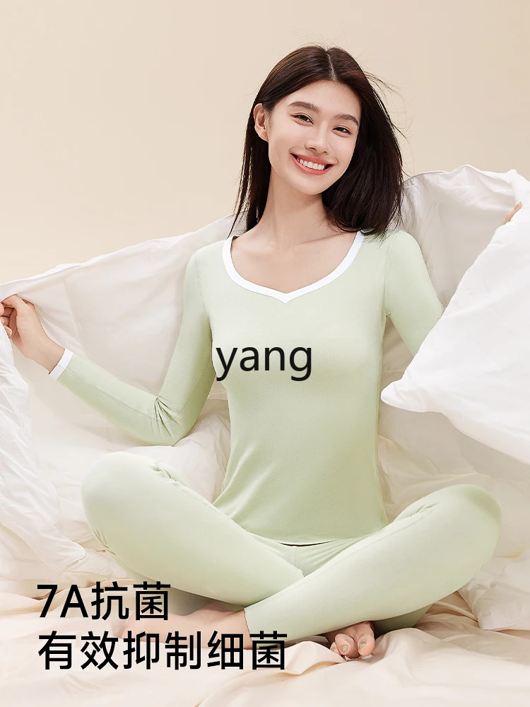 LMM thermal underwear women's fleece thickened heating long johns set
