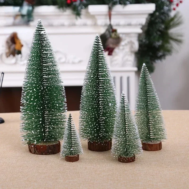 Christmas Decoration Xmas Tree Small Cedar Pine For Home Room Decor Halloween Pary New Year 2024 Navidad Ornaments Accessories