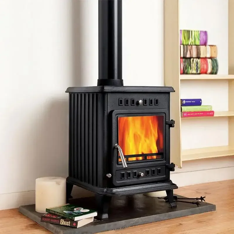 European style fireplace Cast iron Wood burning stove Real fire fireplace Household wood burning fireplace Rural