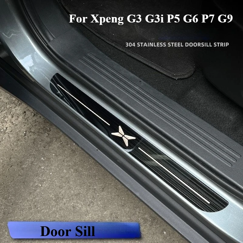 Car For Xpeng G3 G3i P5 G6 P7 G9 Stainless Steel Threshold Strip Foot Pedal Protective Sticker Modification Interior Mouldings