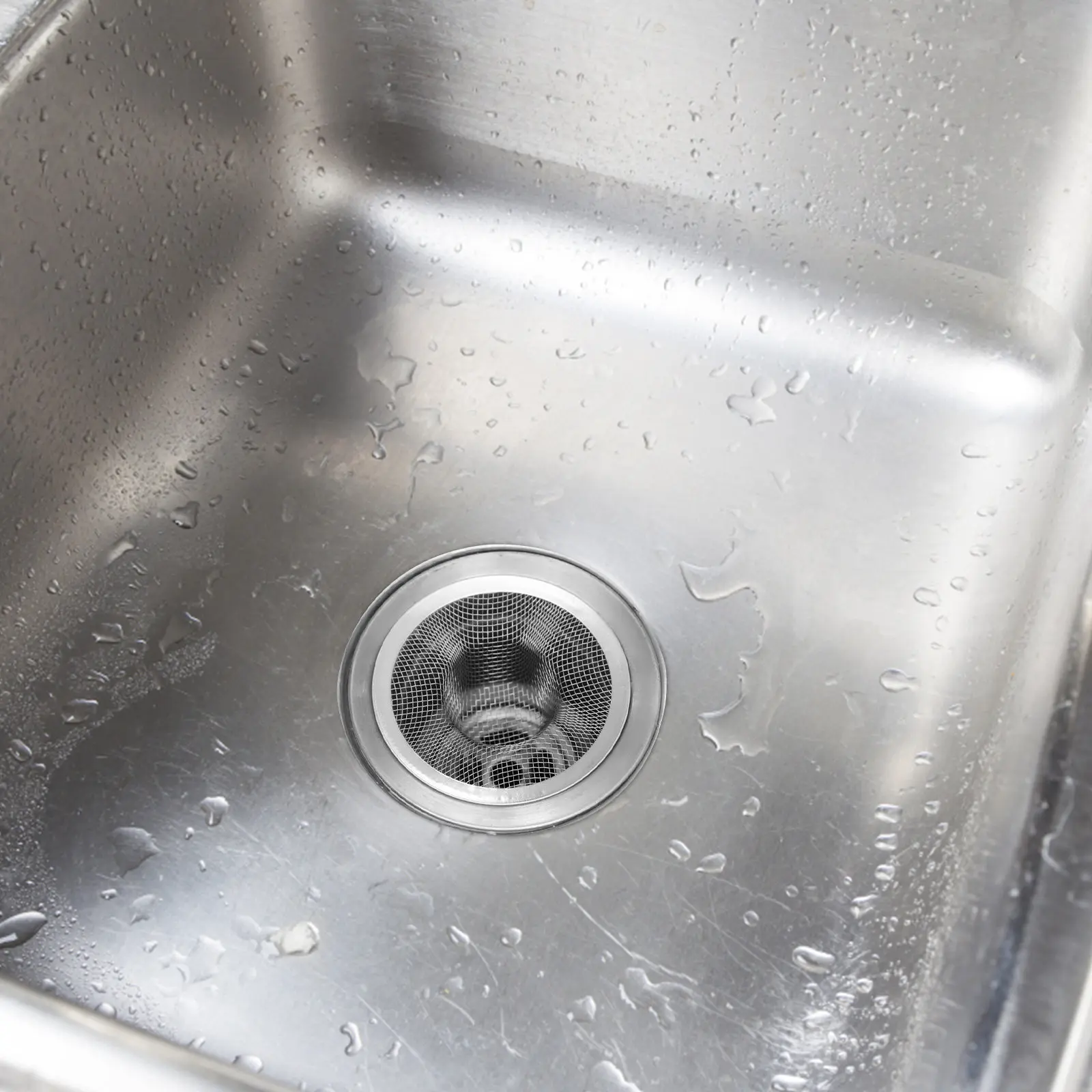 

8Pcs Stainless Steel Sink Strainers Mesh Filter Net Kitchen Drain Screen Metal Basket Strainer Kitchen Basin Drainer Shower Hair