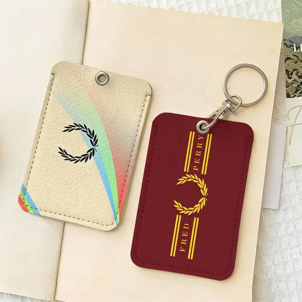 FRED PERRY 2024 Llavero de Anime con Porta Tarjetas de Acceso, Porta Tarjetas de Autobús y Porta Tarjetas de Comida, Funda Protectora para Tarjetas Bancarias para Mayor Seguridad