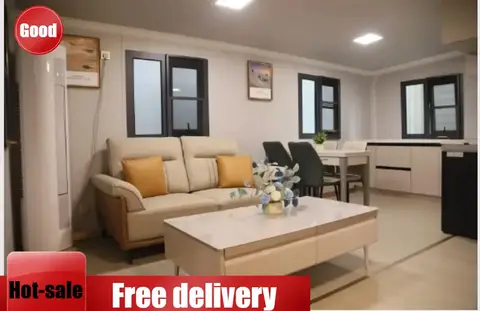 Portable Prefab Tiny Home for Sale, 40ft Modular Home - with 2 Bedrooms, 1 Kitchen & Bathroom, Expandable Container House to