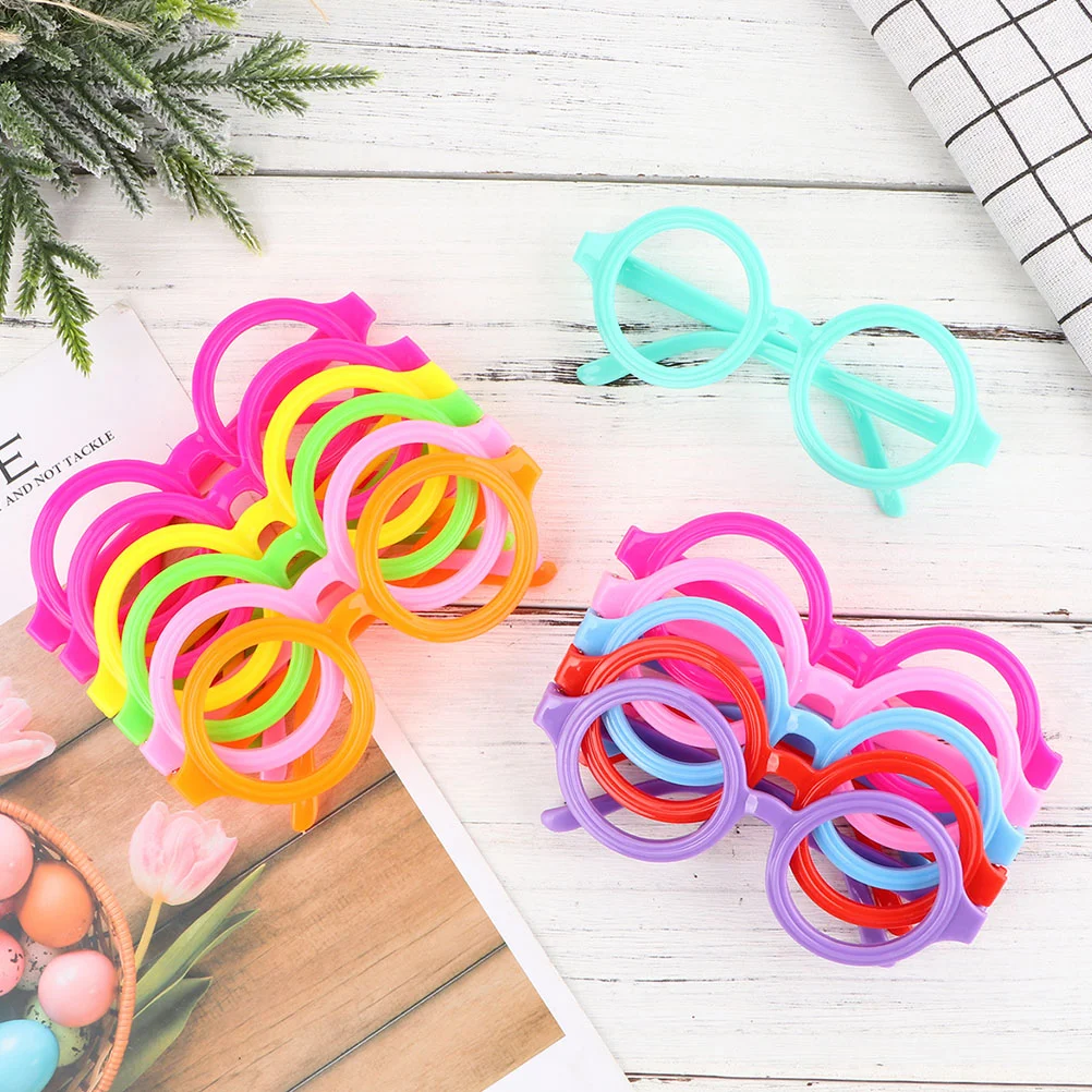 

10 Pcs Children's Glasses Frame Eyeglass Festival Props Sun Adornment Toy Round Daily Eyeglasses Toddler Party Decoration