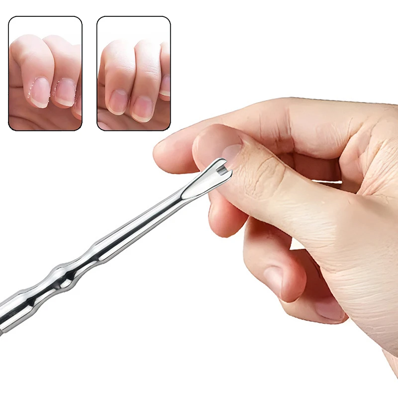 Stainless Steel Ear Scoop V-shaped Dead Skin Fork Nail Trimmer Daily Personal Health Beauty Care Tool Ear/Nail/Pedicure Cleaning