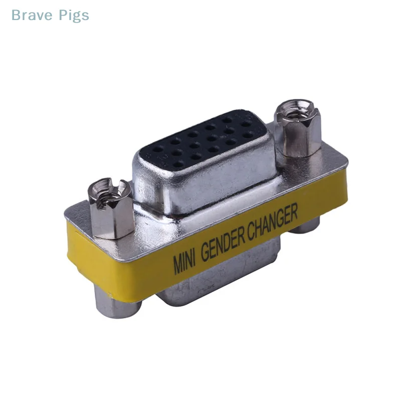 Fêmea para fêmea Changer Adapter, Conversor para Monitor Projetor, 2pcs