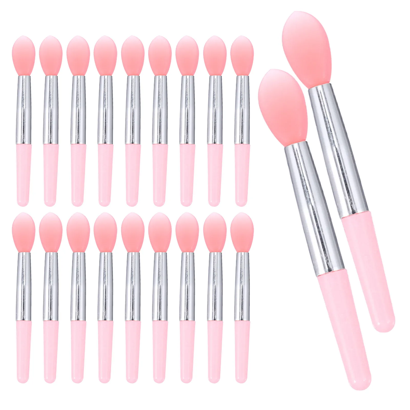 24Pcs Silicone Lip Mask Applicators Mini Lip Balm Applicator Portable Lipstick Brush Soft Silicone Makeup Applicator for Travel
