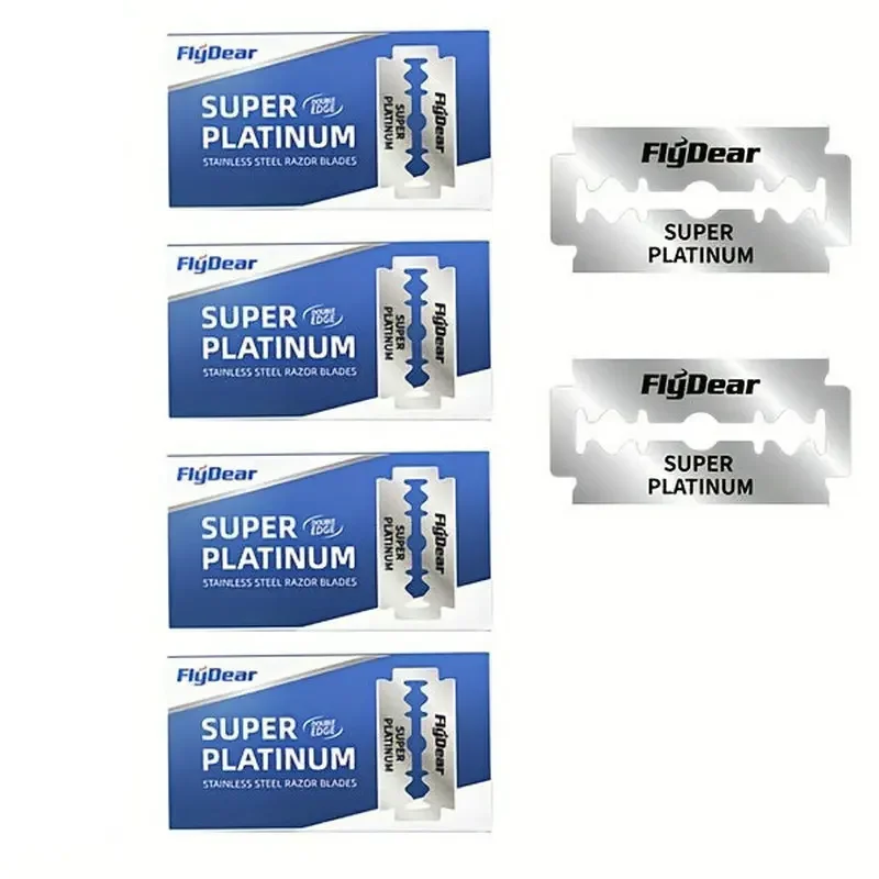 10/20/30/100pcs Double Edge Razor Blades , Safety Razor Blades For Shaving -Platinum Stainless Steel Double Razor Shaving Blades