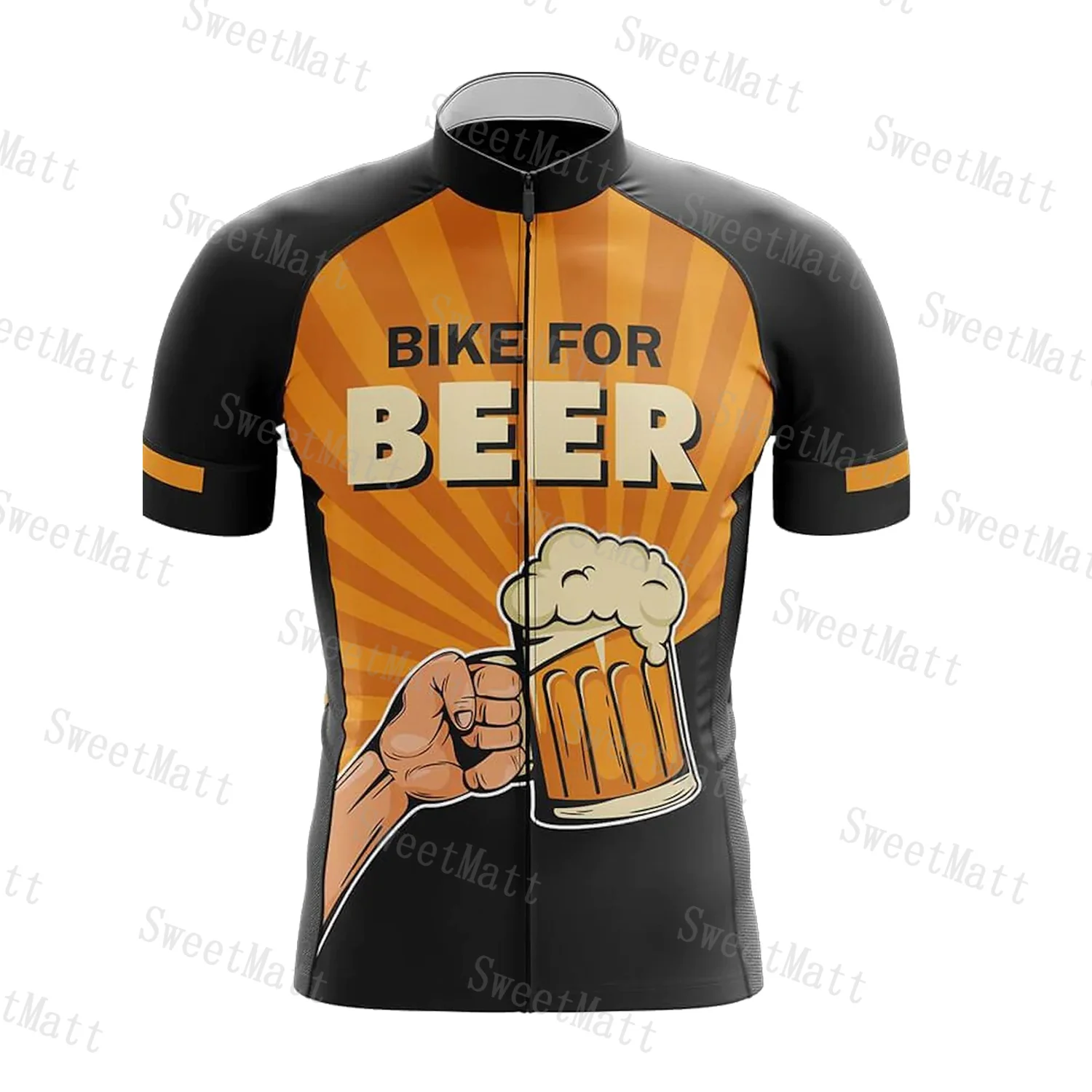 Breathable Unisex Beer Cycling Jersey Spring Anti-Pilling Eco-Friendly Bike Clothing Top Road Team Bicycle Sports Shirt