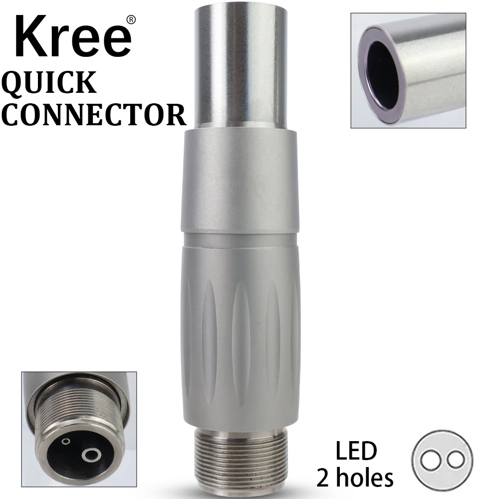 Dental PTL LED Quick Couplings for High Speed Air Turbine Handpiece Connect Dentist Chair Supplies with 4 Hole