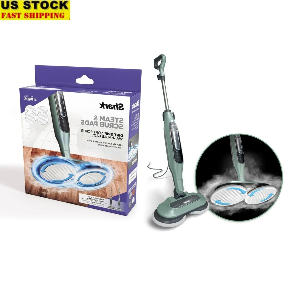 

All-in-One Steam Mop Hard Floors with Automatic Scrubbing Pads Chemical-Free Sanitization Powerful Stain Removal 150 Scrubs per