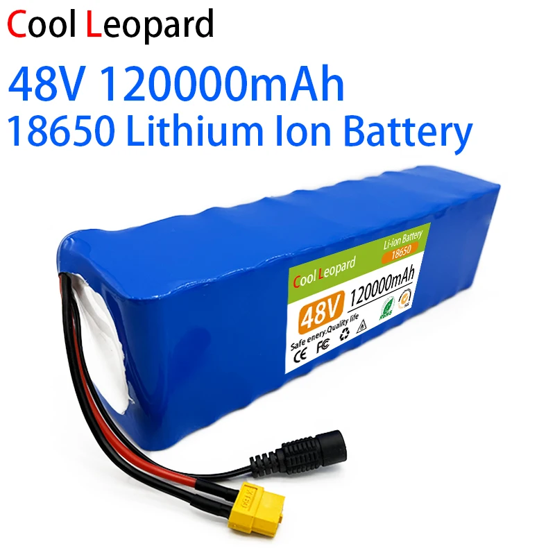 

New E-bike 18650 13S3P 48V 120Ah Lithium Ion Battery Pack,For Electric Scooter Bicycle Rechargeable Li-ion Battery With BMS