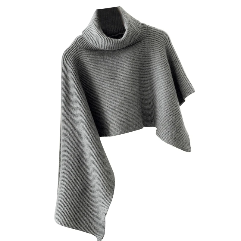 Syal Rajut Syal Kasual Syal Hangat Syal Kerah Turtleneck Rajutan Tahan Angin Dapat Dilepas Modis