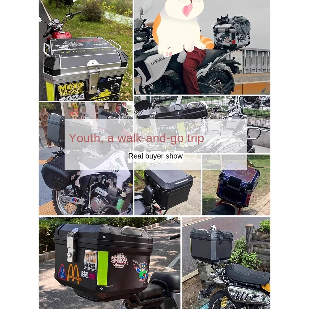 Motorcycle non aluminum alloy trunk, large capacity trunk, scooter, electric vehicle trunk, large universal box