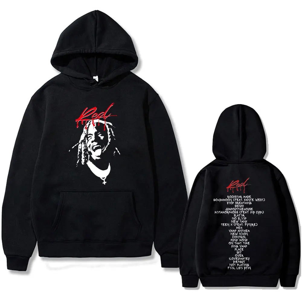 Rapper Playboi Cart Whole Lotta Red Graphic Hoodie Men's Gothic Rock Oversized Pullover Men Women Hip Hop Fashion Retro Hoodies