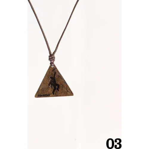 Blackfish Embroidered Walnut Tree Necklaces/Walnut Tree Inlaid Necklace