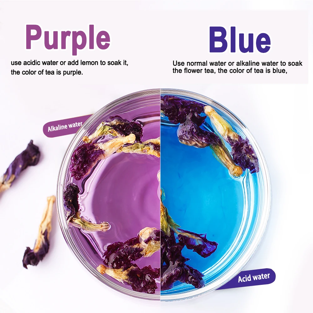 100% Natural & Pure Blue Butterfly Pea Supplement from For DIY, Caffeine Free Rich in Vitamins & Minerals