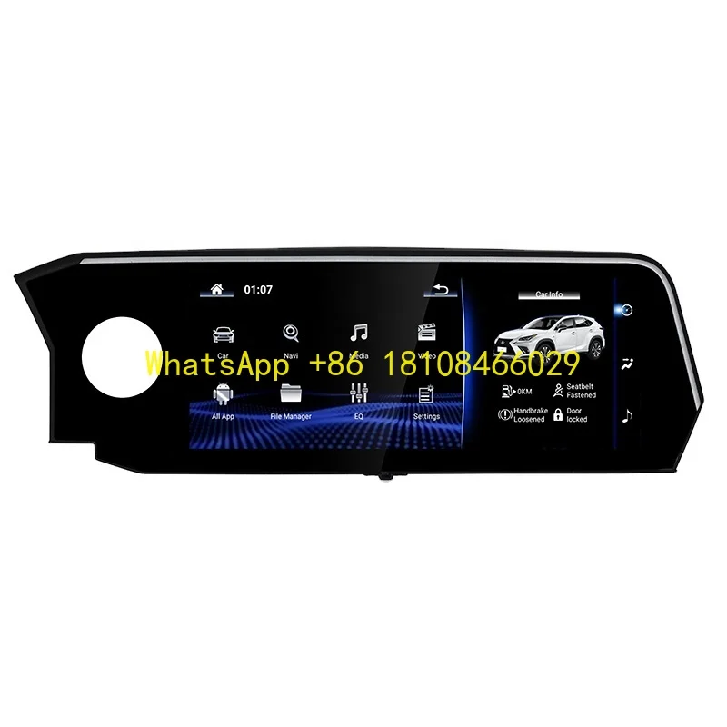 

12,3-дюймовый автомобильный мультимедийный плеер Android 11, для Lexus ES ES240 ES350, 2019, автомобильное радио Carplay, Android Auto 360, камера