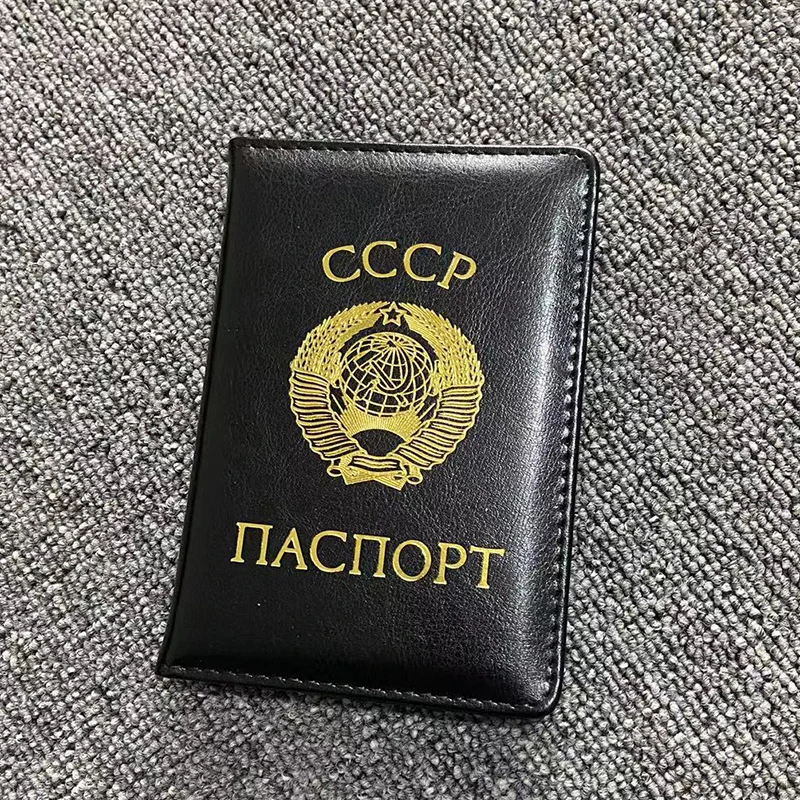 CCCP Ussr Passport Holder Russian Federation Case for Passports High Quality Pu Leather Travel Wallet Card Holder