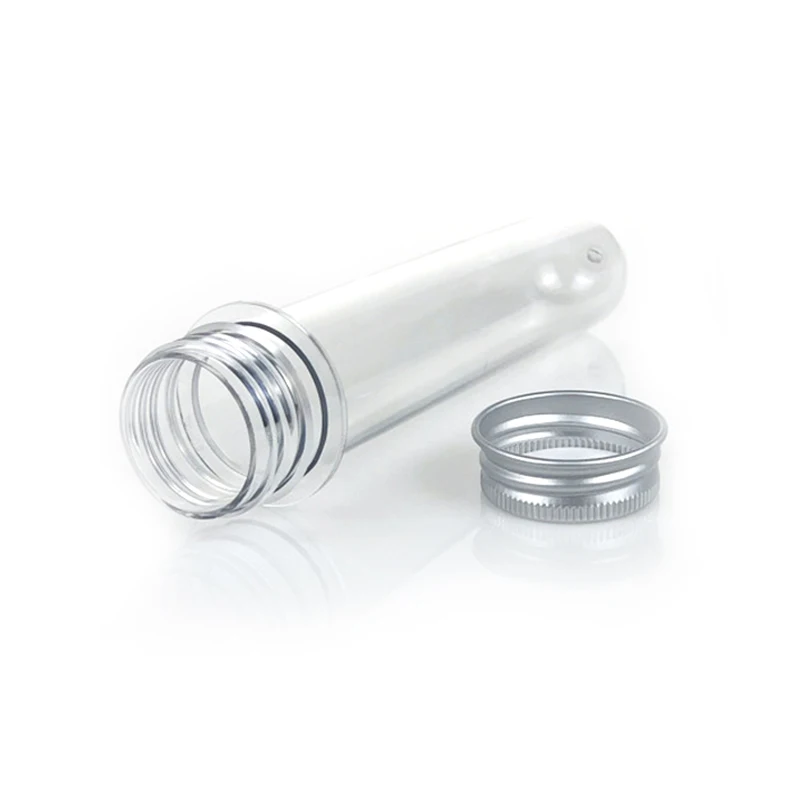 Tube à essai en l'horloge transparent, bouchons à vis, bouteille cylindrique en plastique, d'extraction illable quotidien pour masque, stockage de bonbons, laboratoire, 70ml, 10 pièces