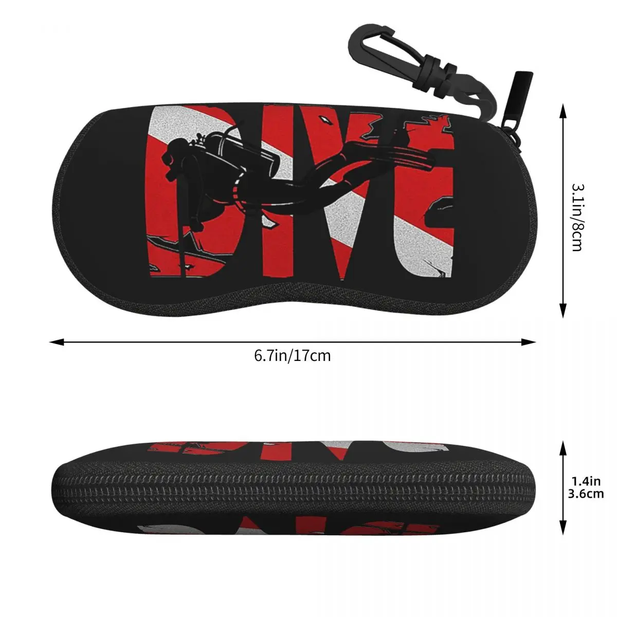 Scuba Diving - Dive Shell Glasses Case Protective Sunglasses Box Women Men Soft Eyeglasses Bag Pouch