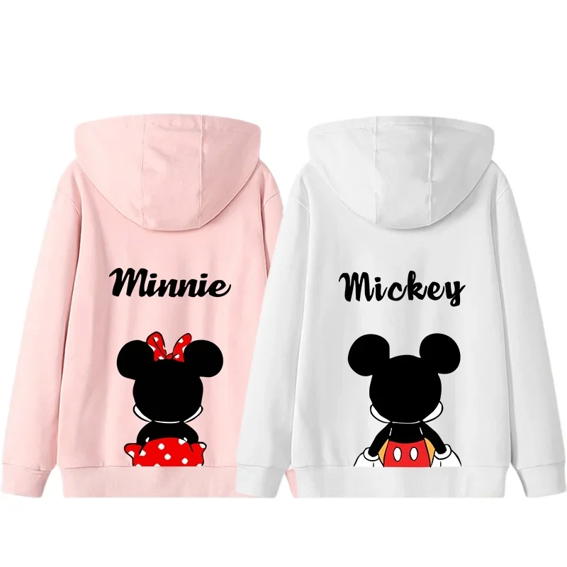 Modieuze en schattige Disney Mickey en Minne Cartoon Anime periferie Dameshoodie Herfst en winter Paarkleding hoodie