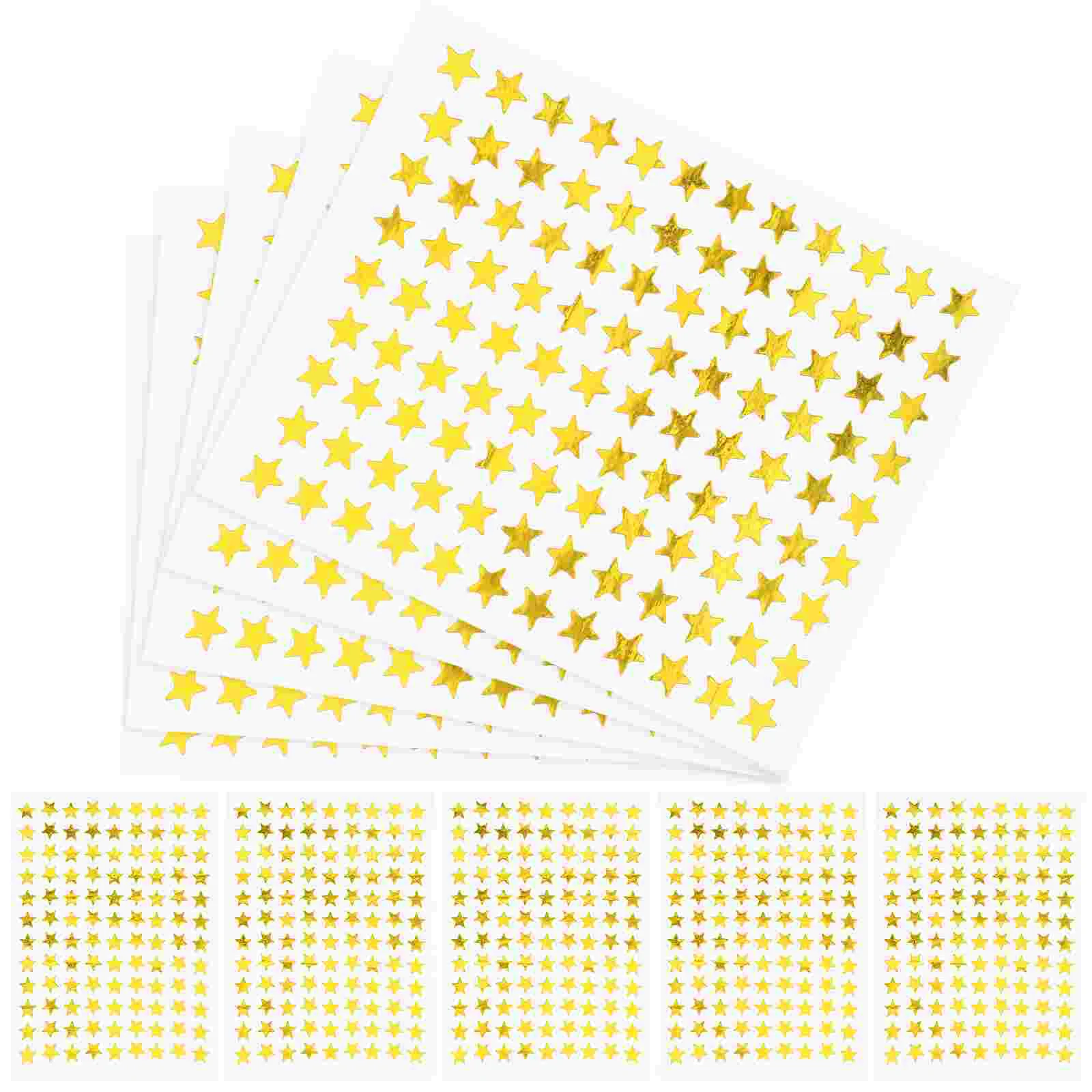 

100 Sheets Star Stickers Self-adhesive Decals Pentagram Supplies Motivational Paper Chart Removable Prints Student