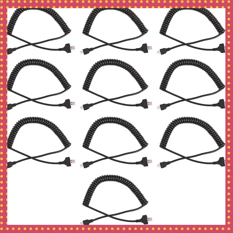 

B74A 10X 8 Pin Replacement Speaker Mic Cable Microphone Cord For Kenwood TK-868G TK-768G TK-862G TM-271A TM-471A TK-760 Radio