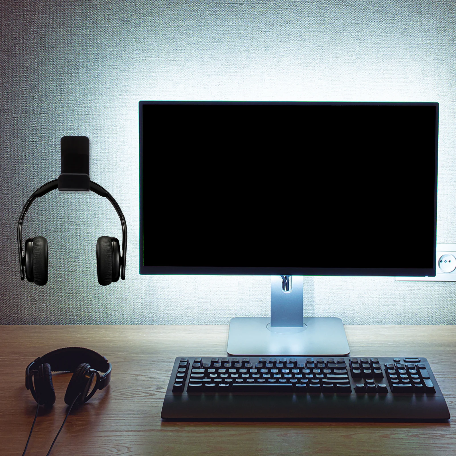 

2Pcs Acrylic Headphone Stand Scratch Proof Headset Holder Desktop Storage for Gaming Music Earphone Rack