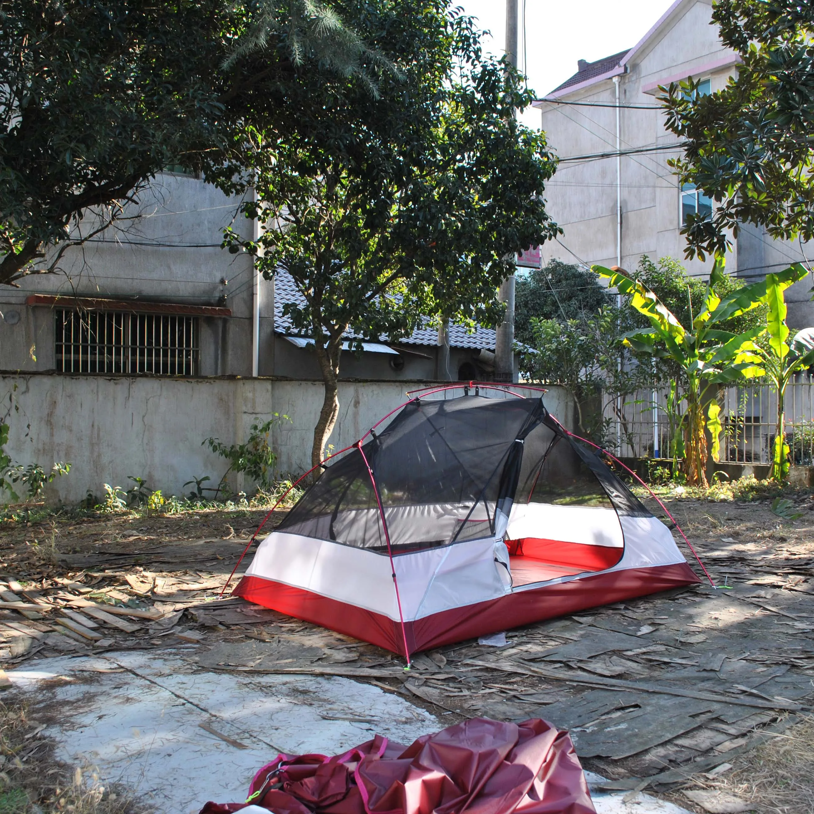 

Ultralight 2 Person Backpacking Tents with Footprint, Lightweight Dome Camping Tent, 20D Silicon Coated, 2 Door, CZX-549