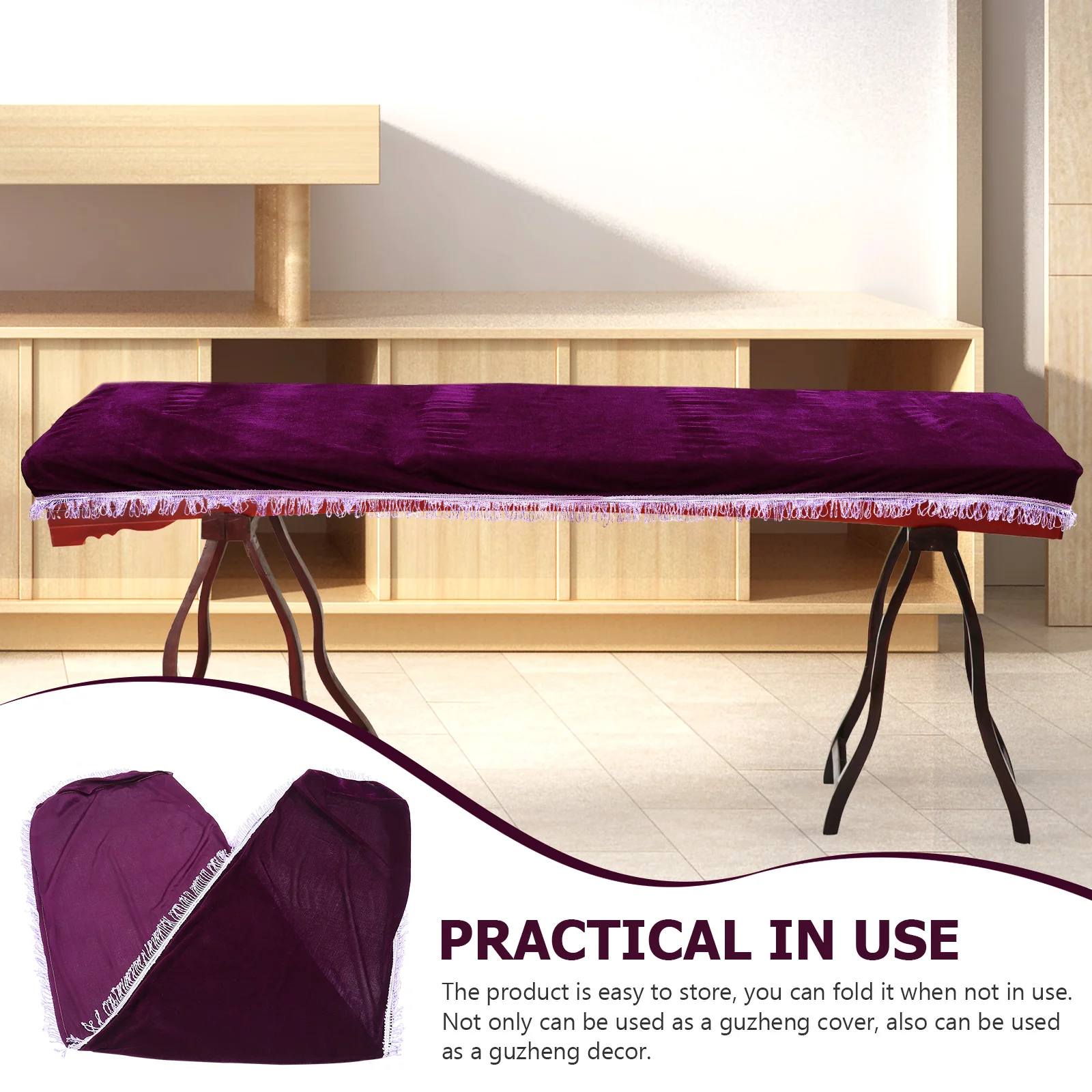 

Luxury Elegant Guzheng Cover Cloth Dust Proof Durable Tassel Decorative Musical Instrument Supple Patterned Creative Ancient