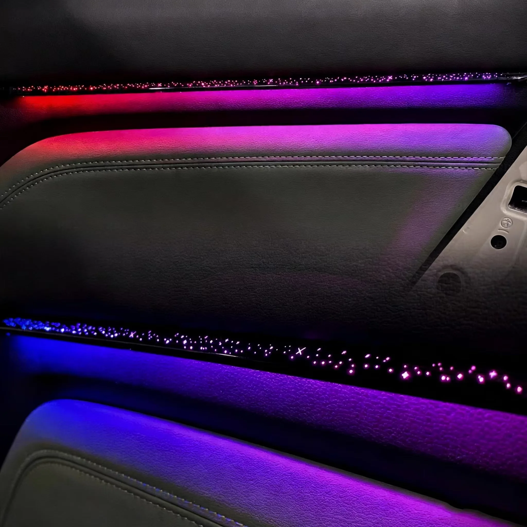 2026 Car Interior Acrylic Guide Fiber Strip 18 in 1 Backlight Car Ambient Lights RBG 64 Color Decoration Atmosphere Lamp New
