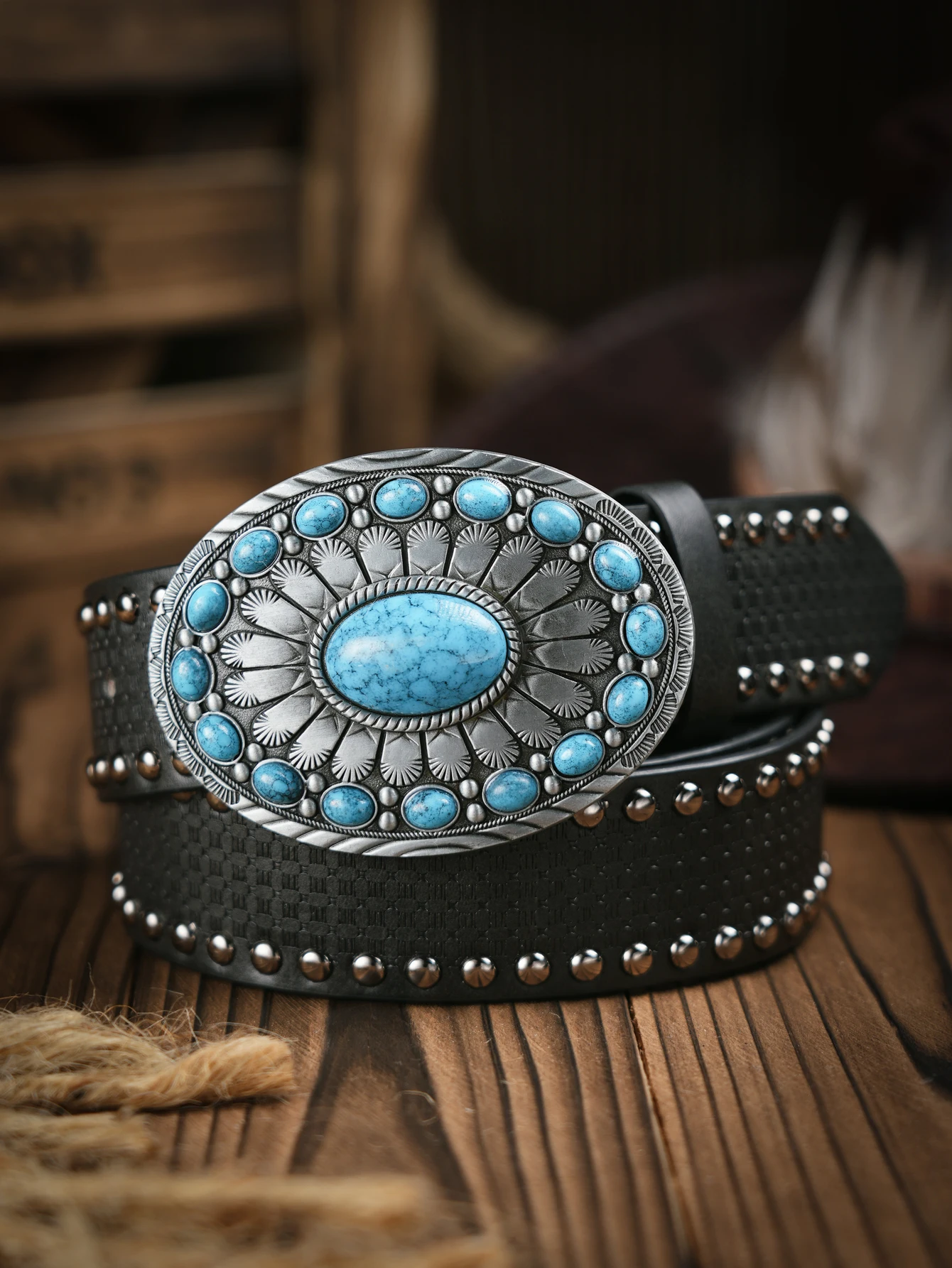 Ein lässiger Retro-Gürtel im Western-Stil für Herren und Damen! PU-Ledergürtel mit Metallschnalle, geeignet für den täglichen Arbeitsgebrauch – Detail 5