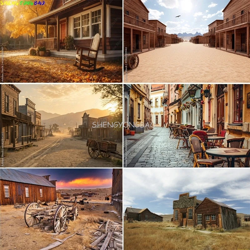 

Barn Farm Birthday Background Western Cowboy Photography Backdrops Wooden House Door Portrait Photo Studio Background XX-02