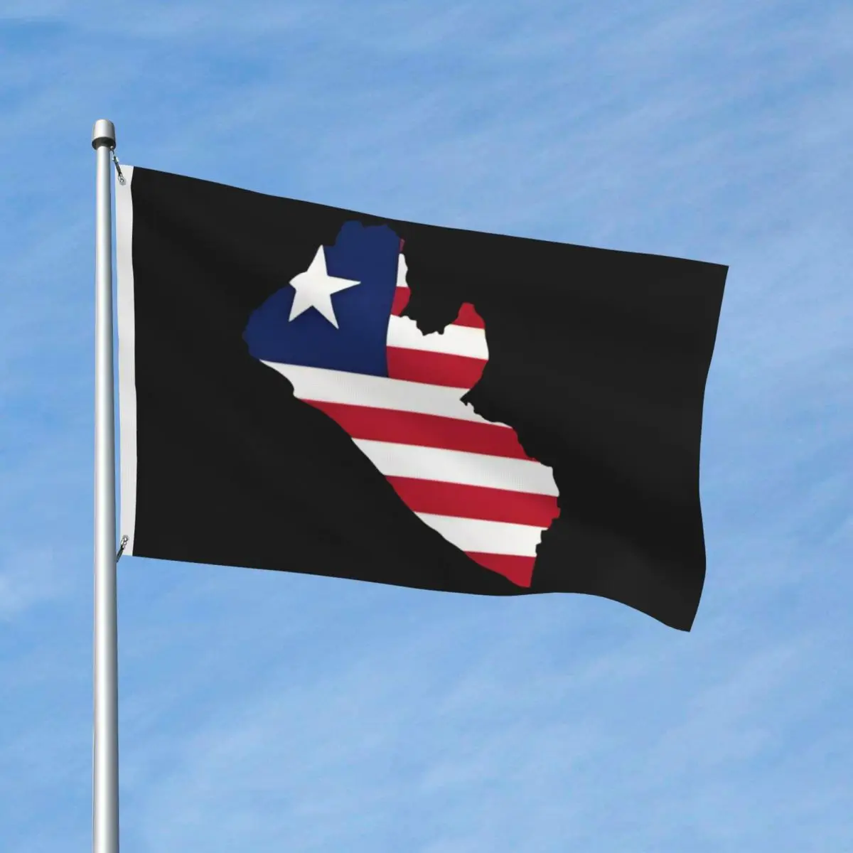 Flag Map Of Liberia Flag 3x5 ft Graphic Flags Banner Hanging Polyeste For Celebration Home Decoration